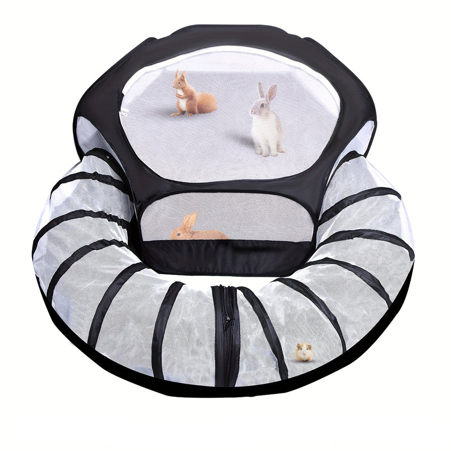 Small Pet Playpen with Tunnel – Portable Play Area